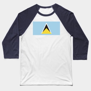 Saint Lucia Flag Baseball T-Shirt